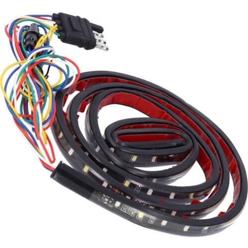 Stickers Wheel Gear Round 60in LED Lamp Strip White Red Light 5 Modes IP67 Waterproof with 4-Pin Connector for Truck Pickup