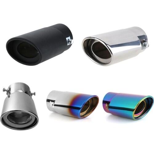 Universal Car Exhaust Muffler Tip Round Stainless Steel Car Tail Rear Chrome Exhaust Pipe Tail Muffler Tip Pipe Car Accessories
