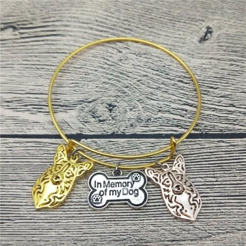 New Cardigan welsh corgi Bangles Cute Cardigan welsh Corgi Dog Bangles Bracelets Fashion Animal Pet Jewellery