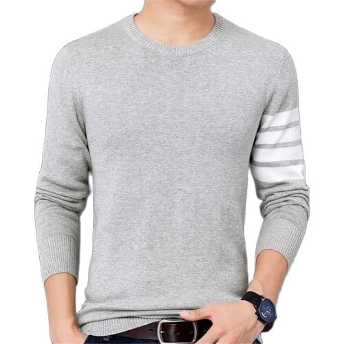 New Autumn Winter Mens100% Cotton Sweater Men Turtleneck Solid Color Casual Sweaters Slim Fit Brand Knitted Pullovers Plus Size