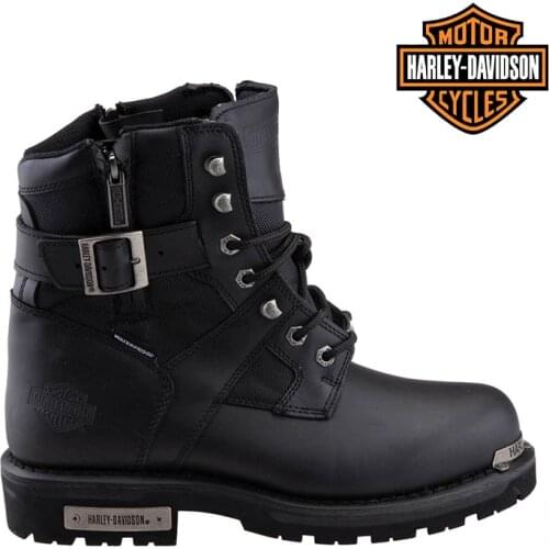 Harley Davidson Boots For Men original LOVALL black genuine leather winter thick bottom waterproof comfortable casual motorcycle Boots