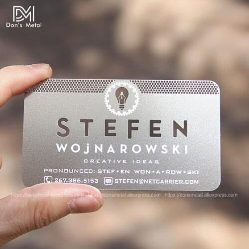 Personalizing three-dimensional decorative pattern concave/convex cutout quality stainless steel business metal card
