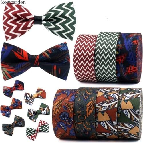 Kewgarden Calico Stripe Layering Cloth Ribbons 50mm 25mm 10mm Handmade Tape DIY Bowknot Cotton Satin Ribbon Riband 5m/lot