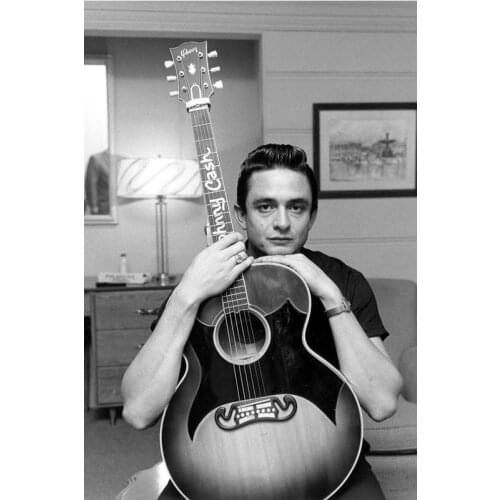 Room Decoration Johnny Cash (Middle Finger 2 ) Print Poster 27x40cm Posters
