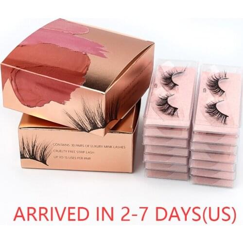 Wholesale mink eyelashes 5/10/20/50/100PCS fluffy dramatic 3D mink lashes thick soft volume eyelashes faux cils