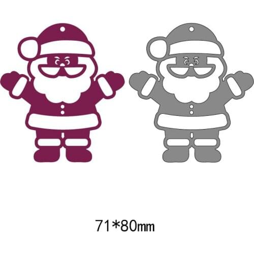 Christmas Santa Claus Cutting Dies for DIY Scrapbook Handmade Paper Craft Metal steel Template Merry Christmas Dies 2 pcs