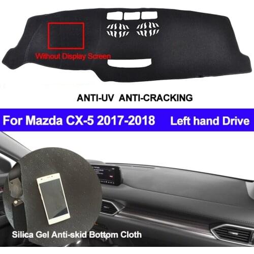 TAIJS Car Dashboard Cover Silicone Non-Slip For Mazda CX-5 CX5 MK2 2017 2018 Dash Mat Dash Pad Auto DashMat Carpet ANti-UV