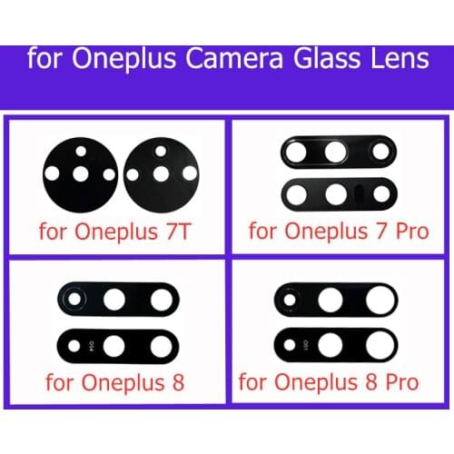 2pcs for Oneplus 7 Pro/ 7T/ for Oneplus 8/ 8 Pro Back Camera Glass Lens Rear Camera Glass with 3M Glue Repair Spare Part