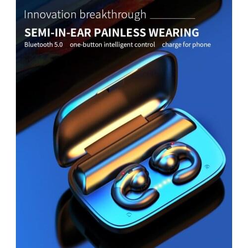 TWS Bluetooth Wireless Headset Bluetooth 5.0 Subwoofer S19 Stereo Bluetooth Earphone Sports Waterproof Earplugs Bone Conduction