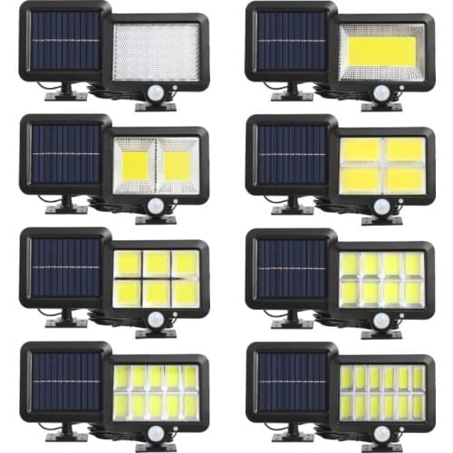 56/100/108/120 /128/160 COB Solar Powered Light Outdoors Motion Sensor Sunlight Waterproof Wall Emergency Street Security Lamp