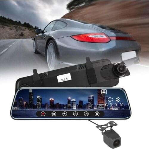 Car 10 Inch Screen Video Recorder Auto Registrar Stream Mirror Support RearView Camera Night Vision Dash Cam Car Camera