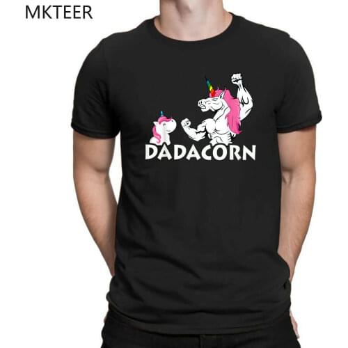 Daddy Unicorn Dadacorn Funny Mens T-Shirt Tee Novelty Fathers Day Gift for Dad Harajuku Tshirt Tee Shirts Summer Graphic Tee