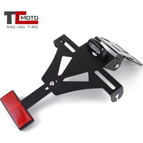 Rear License Plate Tail Frame Holder Bracket with LED Light For Yamaha YZF R1 R3 R6 R15 R25 FZ6 MT07 MT-07 YZF-R1 MT 07