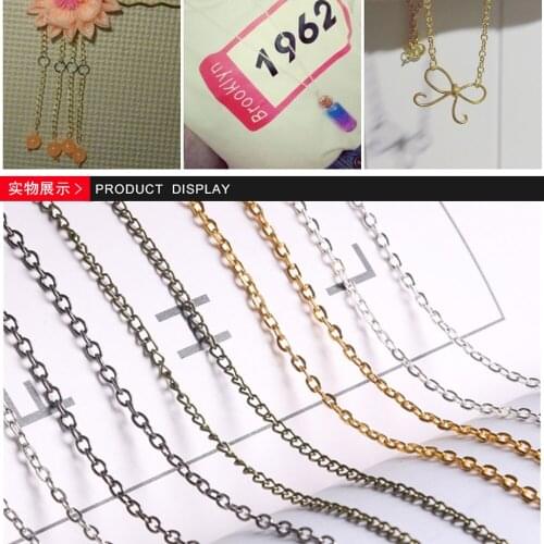 Iron 5m Rhodium/Silver/Gold/Gunmetal/Antique Bronze Plated Chains Jewelry Findings for DIY Chain Necklace Bracelet Crafts Made