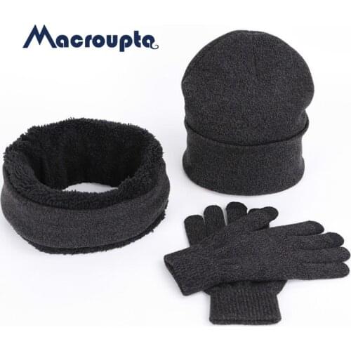 Winter Hats For Women Winter Hat Scarf Warm Scarf Hat Gloves Set For Women Female Hat Scarf Set Girl 's Skullies Beanies
