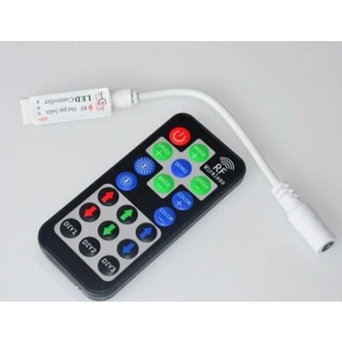 1pcs RF Mini RGB LED Controller 19 keys 3*4A with DIY function use for 5050 3528LEDStrip light With Remote Control Dimmer