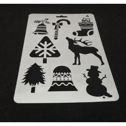 17.5*26 Christmas Layering Stencils Painting template graffiti hand copied board hollowed out photo album graphic spray tool