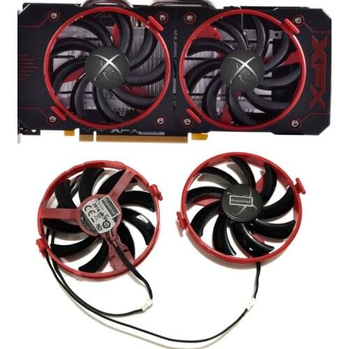2Pcs/Set FDC10H12S9-C FY09010H12LPB Graphics Card Fans GPU Cooler For XFX RX560 R9 380X R7 370 rx-460-2/4GB Grahics Card Cooling