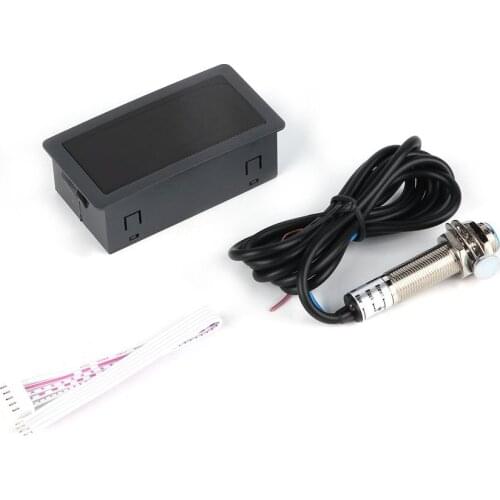 4 Digital LED Display Tachometer RPM Speed Meter High Precision Tachometer With Hall Proximity Switch Sensor NPN