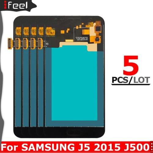 5pcs Super OLED For Samsung Galaxy J5 2015 J500 J500F J500FN J500M J500H LCD Display Touch Screen Digitizer Assembly