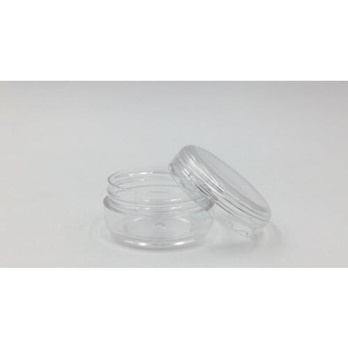 FreeShipping 100+2pcs 3 gram 3g Clear Pots with Clear Lids, 3g Mini Cosmetic Empty Jar Pot Eyeshadow Makeup Face Cream Container