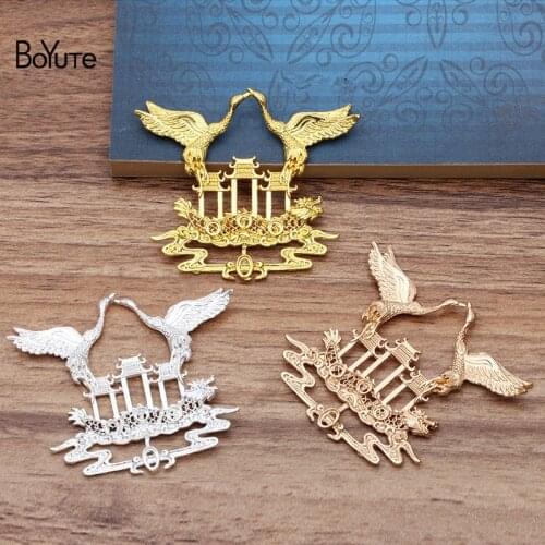 BoYuTe (10 Pieces/Lot) Factory Direct Wholesale DIY Metal Alloy Jewelry Accessories 56*61MM Crane Findings