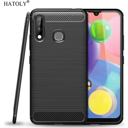 For Samsung Galaxy A70E Case Soft Silicone Back Cover Carbon Fiber Texture Shockproof Bumper Phone Case For Samsung Galaxy A70E
