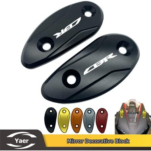 For HONDA CBR1000RR CBR 1000 RR CBR1000 RR 2008-2017 Motorcycle Mirror Hole Cover Windscreen Driven Mirror Eliminators & LOGO
