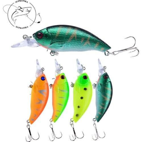 Diving Depth 0.5-2M Anti-Corrosion Plastic Fishing Bait Artificial Crank 75mm/8.5g 3D Eyes Freshwater Fishing Lure Hard Bait
