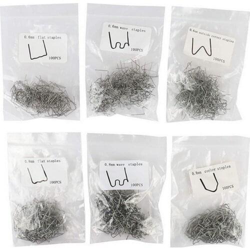 100/500Pcs Hot Stapler Plastic Welding Repair Standard Pre Cut Wave Staples Bumper Bodywork Repair Hot Staplers Machine Tools
