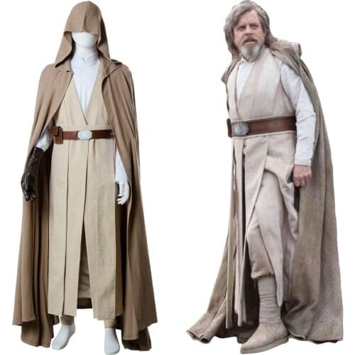 Star Cosplay Wars Cosplay Luke Skywalker Costume Cosplay Jedi Costume Full Set Uniform Halloween Carnival Costume Adult Full Set