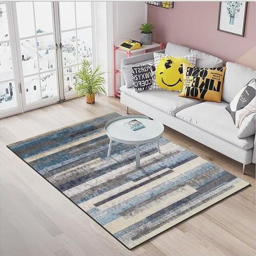 Living room, tea table, bedroom carpet mat, simple modern printing carpet, water washing household carpet