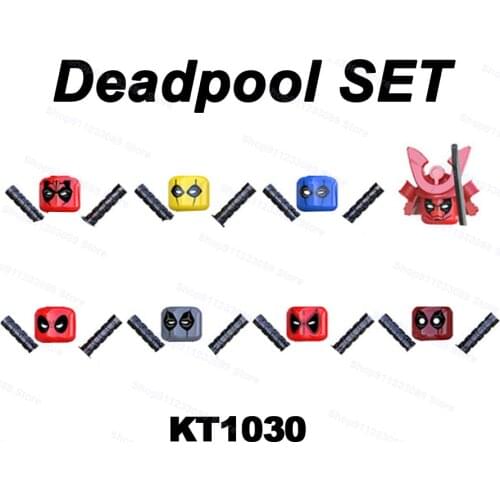 KT1030 8pcs/set DEADPOOL SET Assemble Building Blocks Bricks Superhero Model Figures Toys Children Gifts