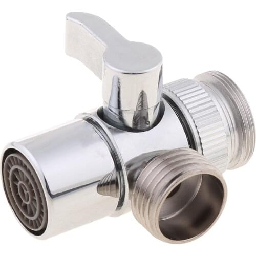 Bathroom Kitchen Brass Sink Valve Diverter Faucet Splitter to Hose Adapter M22 X M24