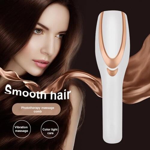 Hot！！3IN1 USB Rechargeable Laser Hair Growth Infrared Electric Massage Anti Hair Loss Phototherapy Scalp Massager Comb LED Light