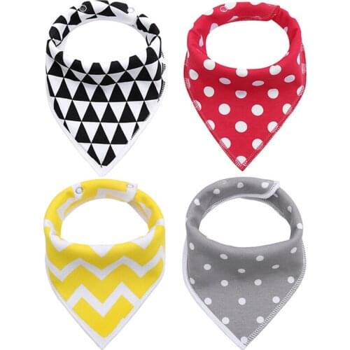 Baby Bibs Cotton Boy And Girls Newborn Accessories Children Burp Cloths Feeding Infant Triangle Scarf Bandana Cute Gifts