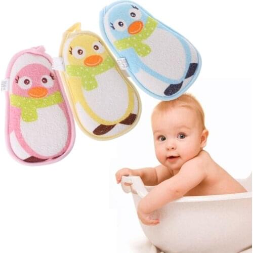 Newborn Baby Bath Brushes Infant Shower Sponge Cotton Rubbing Body Wash Towel