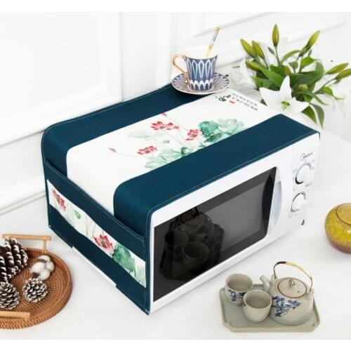 Nordic style Cotton and hemp Lotus Microwave oven dust cover Cobertura para beterraba Cubierta de polvo para horno