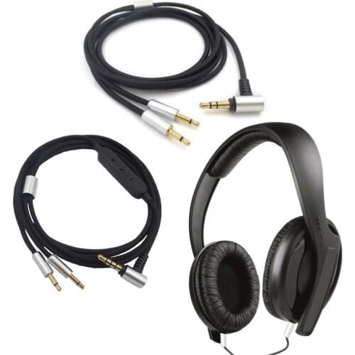 Replacement 3.5mm to 2.5mm Earphone Cable for Sennheiser- HD202 HD477 Headset Audios Cord with Tuning Function