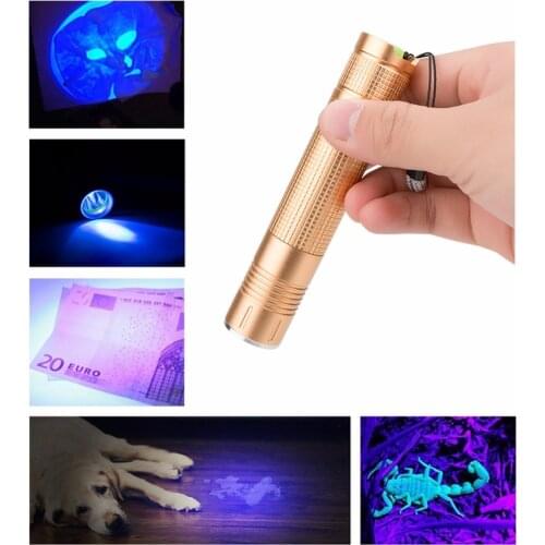 3W UV 365NM Purple Led Flashlight Torch Lamp Light for Gems/Jewry Detecting/Baby Stuffs/Scorpion Hunting ,Use AA/14500 Free Ship