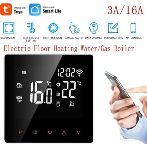 Tuya WiFi Smart Thermostat Temperature Controller For Water/Electric Floor Heating Water/Gas Boiler Works With Alexa Google Home