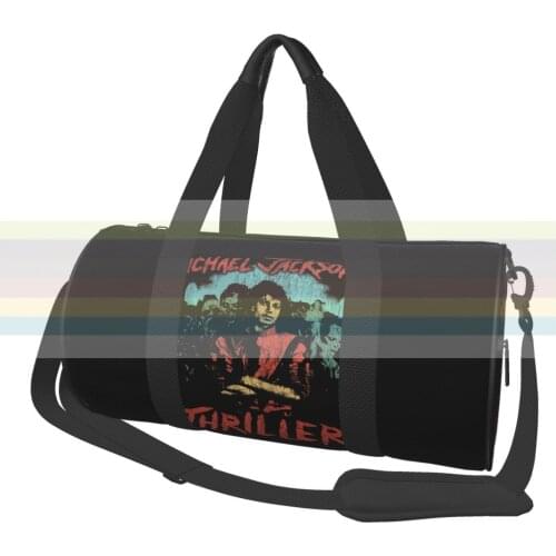Michael Jackson universal travel sports fitness shoulder bag. Nylon portable outdoor sports bag. Dry and wet separation bag