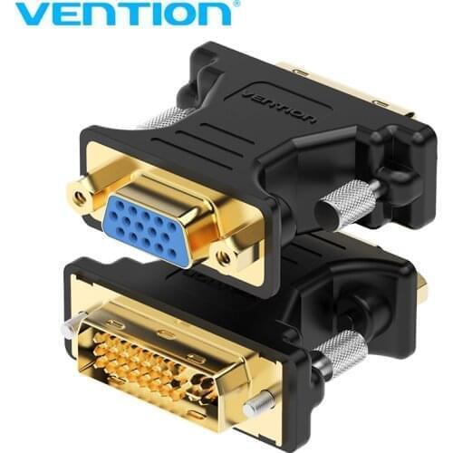 Vention DVI to VGA Adapter Bidirectional VGA to DVI Adapter DVI-I 24+5 Female to VGA Male Cable for HDTV Projector PC DVI-VGA