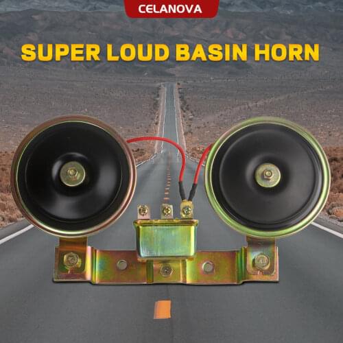 Car basin horn waterproof super loud 12V / 24V Electric Horn general horn for passenger cars and trucks Sound level 118db