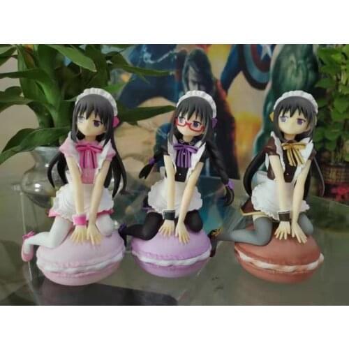 Japanese original anime figure Puella Magi Madoka Magica Akemi Homura Macaron action figure collectible model toys for boys