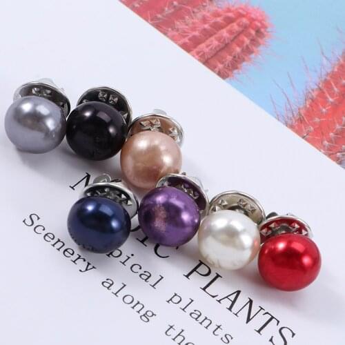 2020 Fashion Charming Brooch Imitation Pear Shaped Pins Elegant Small Round Brooches for Women Scarf Pins Jewelry Accessories