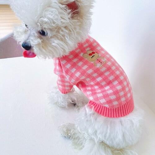 Winter Dog Knitted Jumper Dogs Pets Clothing Puppy Coat Schnauzer Yorkshire Terrier Small Dog Sweater For Cats Apparel Wholesale