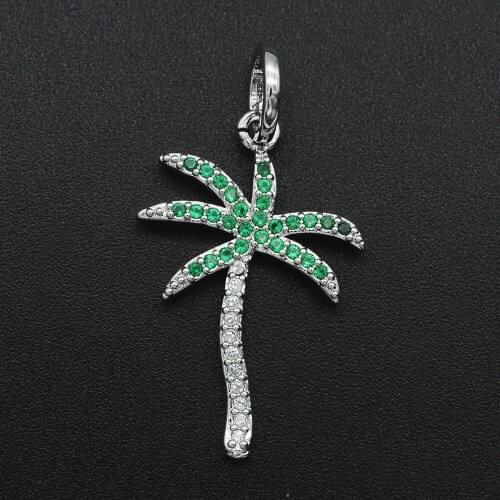 31x17mm 100% CZ Zircon DIY Jewelry Palm Charm Pendant Wholesale Jewellery Accessories Top Quality Fashion Jewellery Pendants