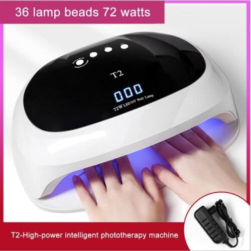 72W Manicure Device Smart Sensor Phototherapy Lamp Quick-drying Nail Dryer Nail Lamp Nail Art & Tools Nail Gel Professional Mani