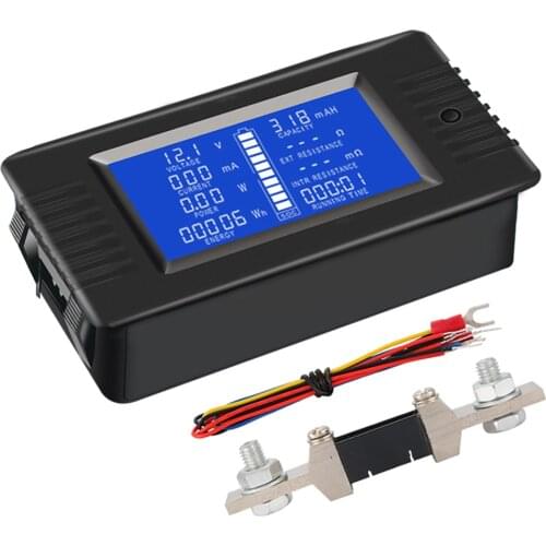9in1 Multifunction Battery Tester 0-300A 0-200v Discharge Indicator Capacity Test Power Energy Impedance Resistance Voltmeter